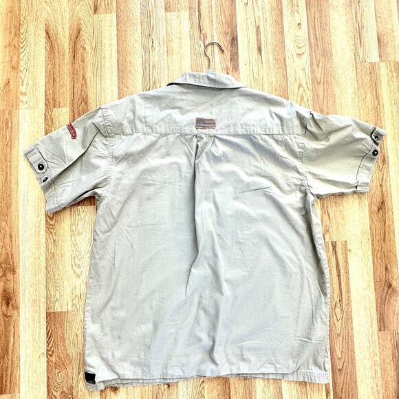 Plugg Men's Beige Cotton Button Up Shirt - Picture 2 of 8